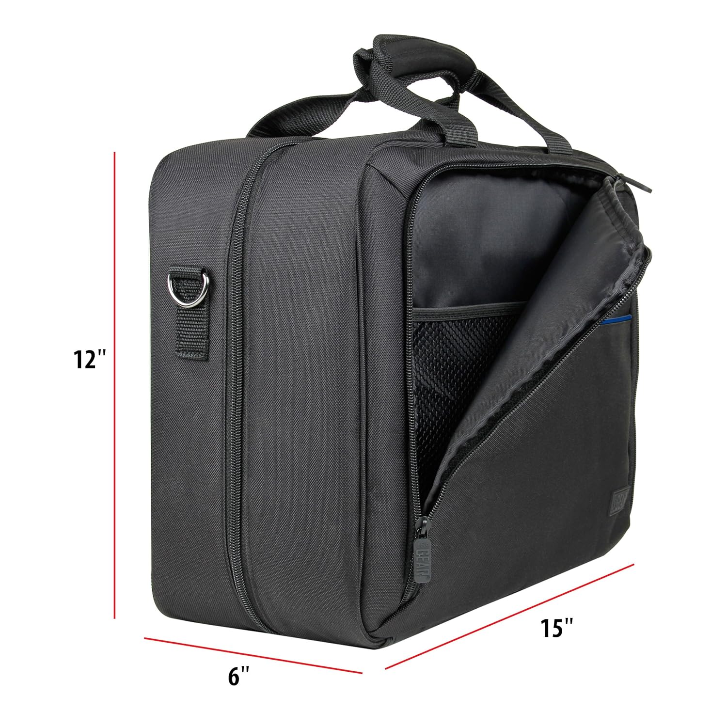 USA GEAR Console Carrying Case - PS4 Case Compatible with Playstation 4 Slim, PS4 Pro, and PS3 - Customizable Interior Store PS4 Games, PS4 Controller, PS4 Headset, and More Gaming Accessories (Black) - Image 9